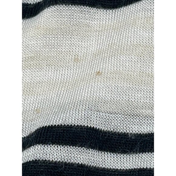 faith and joy 3/4 sleeve shirt striped ivory black button up sleeve small READ - Picture 3 of 15